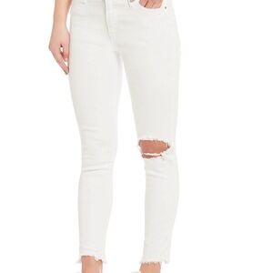 Levi’s 721 High Rise Skinny- size 27 White Distressed Jeans